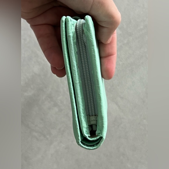 Furla Mint Green Leather Wallet EUC - Picture 6 of 13